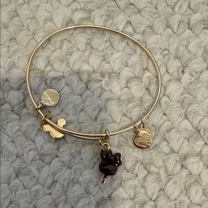 Alex and Ani Mickey Bar Gold Charm Bangle Bracelet
